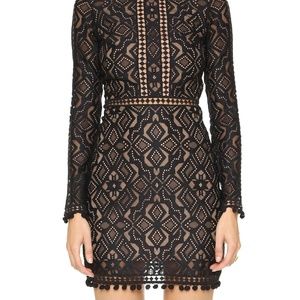 For Love and Lemons Black Lace Dress